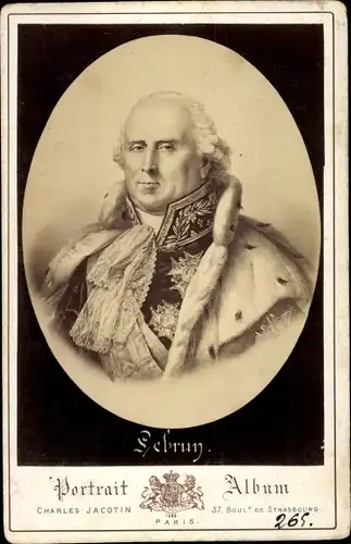 Kabinett Foto Lebrun, Consul de la Republique, Portrait Album Charles Jacotin, Paris