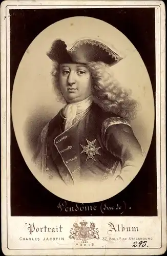 Kabinett Foto Duc de Vendome, Portrait, Louis XIV, fils d'Henri IV