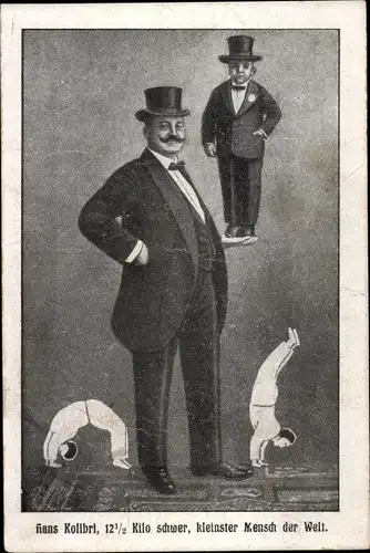 Ak Hans Kolibri, 12,5 Kilo schwer, kleinster Mensch der Welt
