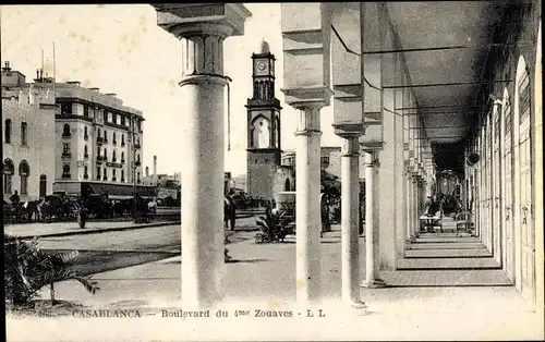 Ak Casablanca Marokko, Boulevard du 4e Zouaves, Levy & Fils 163