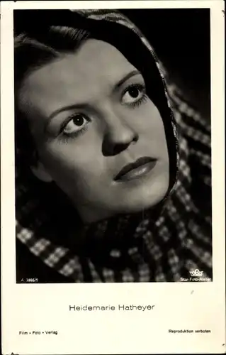 Ak Schauspielerin Heidemarie Hatheyer, Portrait