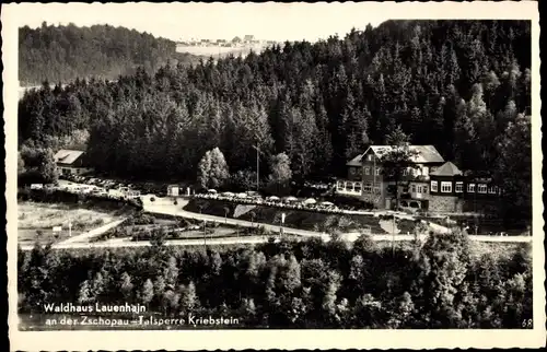 Ak Lauenhain Mittweida in Sachsen, Zschopau Talsperre Kriebstein, Waldhaus Lauenhain