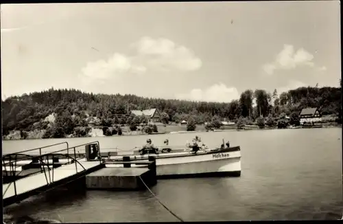 Ak Kriebstein Sachsen, Zschopau Talsperre, An der Fähre