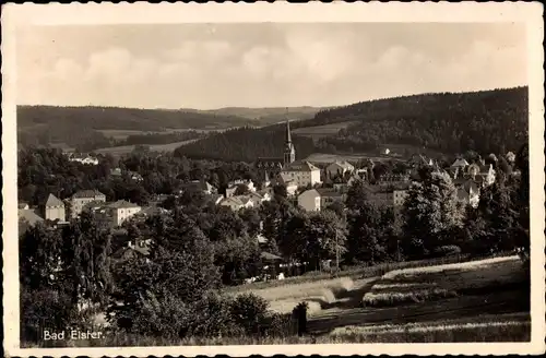 Ak Bad Elster, Blick auf den Ort, evangelisch lutherische Kirche