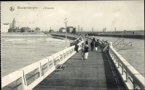 Ak Blankenberghe Blankenberge Westflandern, L'Estacade