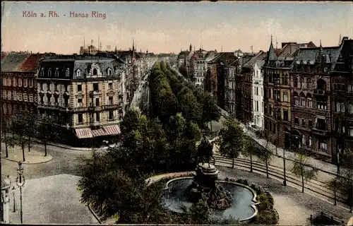 Ak Köln am Rhein, Hansaring, Denkmal