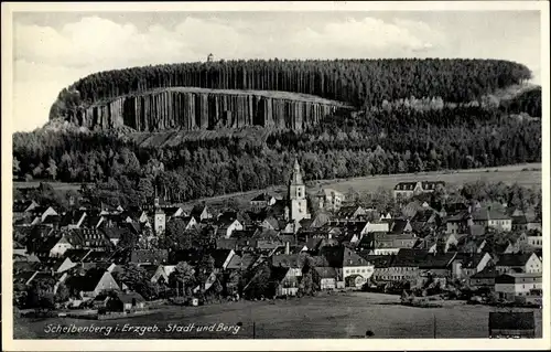 Ak Scheibenberg im Erzgebirge Sachsen, Panorama