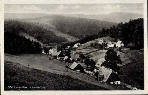 Ak Oberlochmühle Deutschneudorf im Erzgebirge, Schweinitztal