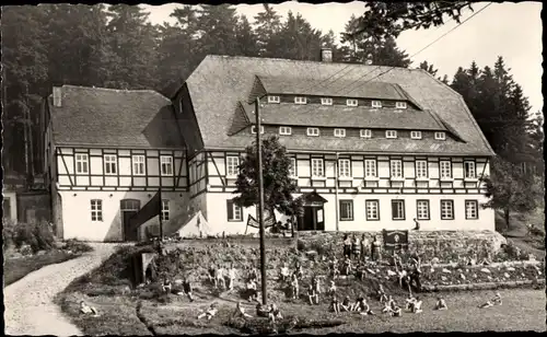 Ak Deutscheinsiedel Deutschneudorf im Erzgebirge, Brüderwiese, Ferienheim Philipp Müller