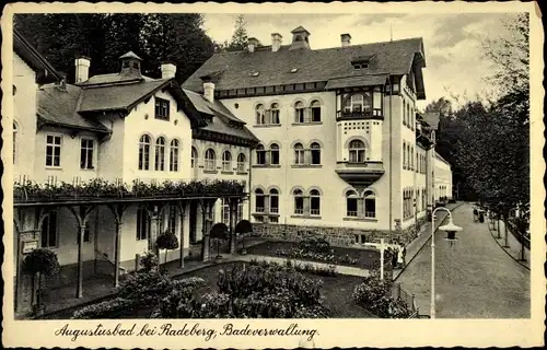 Ak Liegau Augustusbad Radeberg, Badeverwaltung
