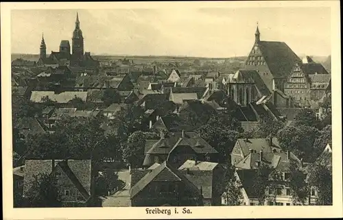 Ak Freiberg in Sachsen, Blick über die Stadt