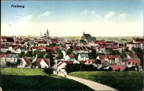 Ak Freiberg in Sachsen, Panorama vom Ort