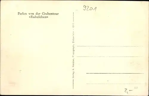 Ak Krummenhennersdorf Halsbrücke in Sachsen, Perlen von der Grabentour, Ruhefelsen