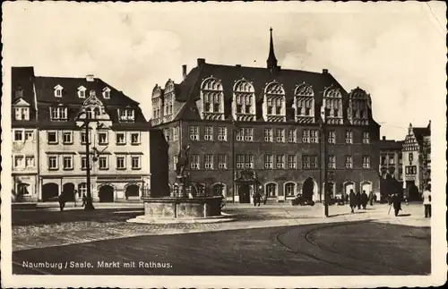 Ak Naumburg an der Saale, Markt mit Rathaus