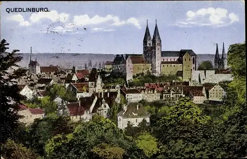 Ak Quedlinburg im Harz, Ortsansicht
