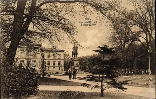 Ak Kiel Schleswig Holstein, Universität mit Schloßgarten