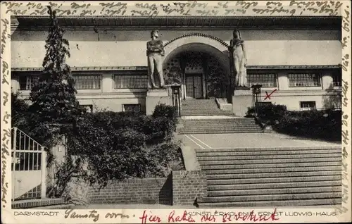 Ak Darmstadt in Hessen, Künsterkolonie, Ernst Ludwig Haus