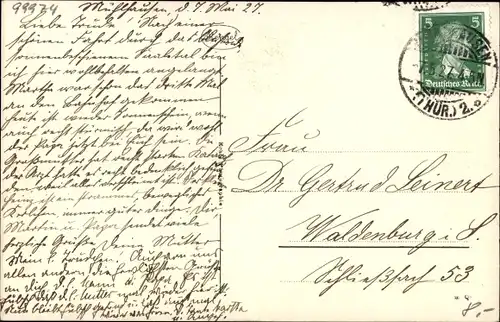 Ak Mühlhausen in Thüringen, Rathaushof