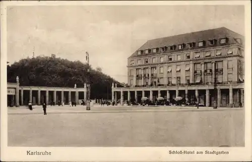 Ak Karlsruhe in Baden, Schlosshotel am Stadtgarten