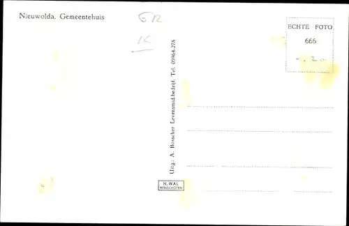 Ak Nieuwolda Groningen, Gemeindehaus