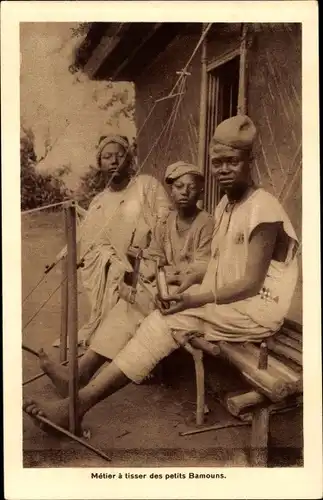 Ak Metier a tisser des petits Bamouns, Weber, Afrikaner