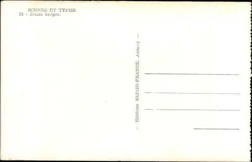 Ak Scenes et Types, Jeune berger, Junge auf Esel reitend