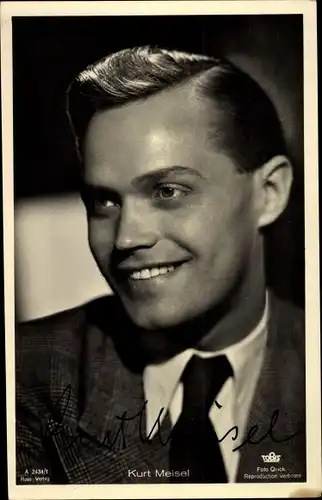 Ak Schauspieler Kurt Meisel, Portrait, Autogramm