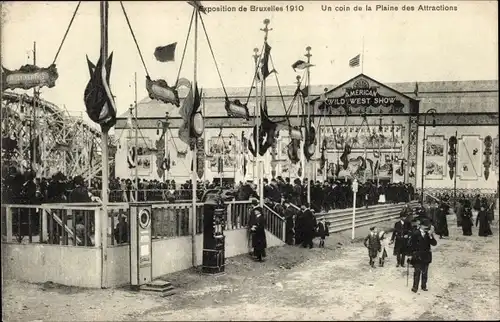 Ak Exposition de Bruxelles 1910, Un coin de la Plaine des Attractions