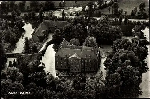 Ak Arcen Venlo Limburg, Schloss aus Vogelschau