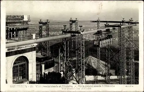 Ak Barcelona Katalonien Spanien, Vista parcial desde el Tibidabo
