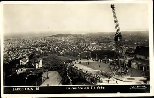 Ak Barcelona Katalonien Spanien, La Cumbre del Tibidabo