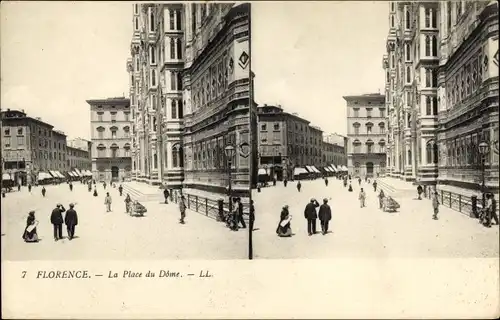 Stereo Ak Firenze Florenz Toscana, La Place du Dome