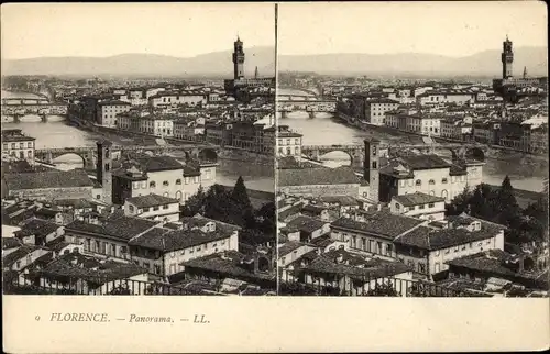 Stereo Ak Firenze Florenz Toscana, Panorama