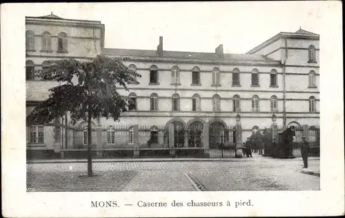 Ak Mons Wallonien Hennegau, Caserne des Chasseurs a pied