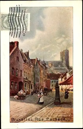 Künstler Ak Bruxelles Brüssel, Rue Pachéda