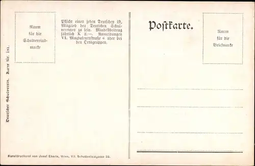 Künstler Ak Krems an der Donau in Niederösterreich, Deutscher Schulverein 181, Rehberg