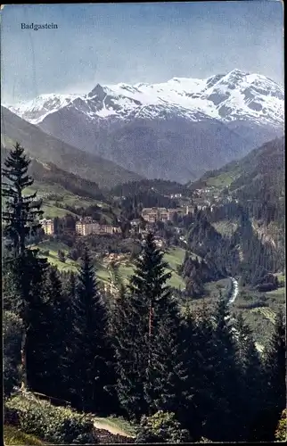 Ak Bad Gastein Badgastein in Salzburg, Ort vom Gamskar aus gesehen