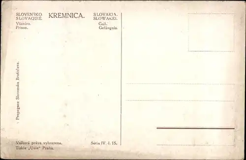 Ak Kremnica Körmöczbanya Kremnitz Slowakei, Gefängnis