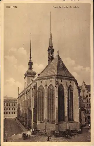 Ak Brno Brünn Südmähren, Stadtpfarrkirche St. Jakob
