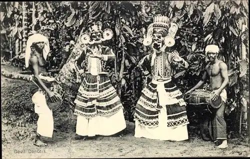 Ak Ceylon Sri Lanka, Devil Dancers