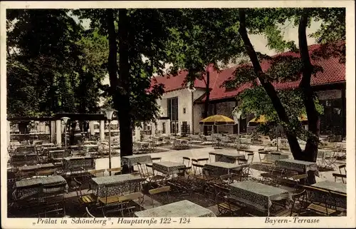 Ak Berlin Schöneberg, Prälat in Schöneberg, Hauptstraße 122-124, Bayern Terrasse