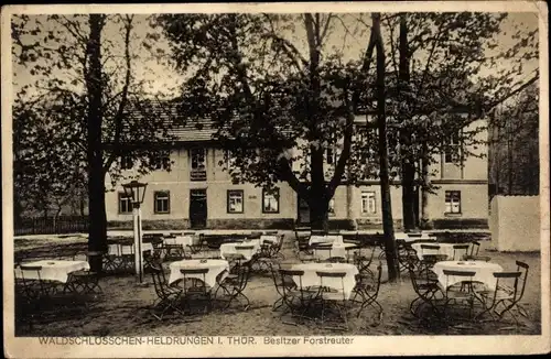 Ak Heldrungen in Thüringen, Gasthaus Waldschlösschen