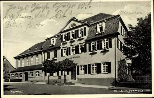 Ak Korntal im Strohgäu Württemberg, Gemeindegasthaus