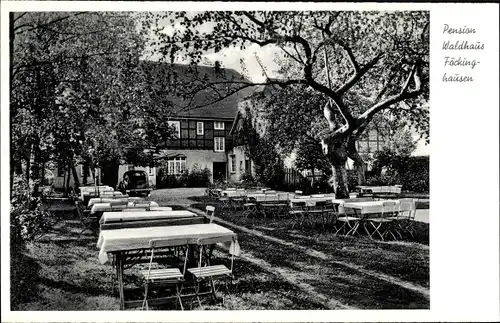 Ak Föckinghausen Bestwig im Sauerland, Waldhaus, Terrasse