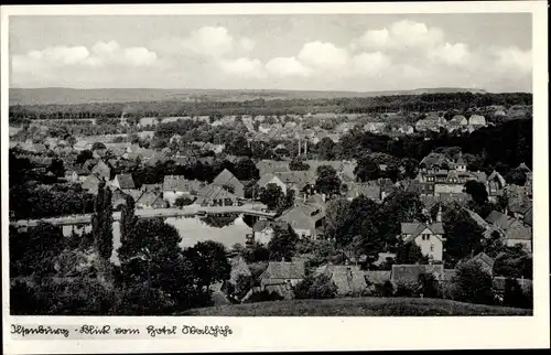 Ak Ilsenburg am Nordharz, Blick auf den Ort vom Hotel Waldhöhe