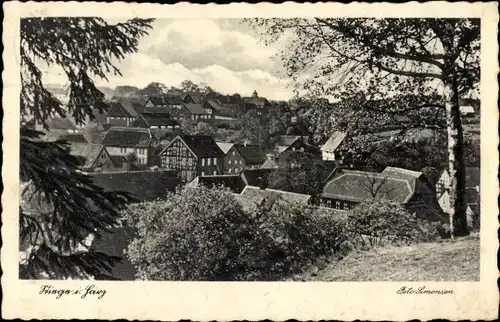 Ak Stiege Oberharz am Brocken, Blick auf den Ort