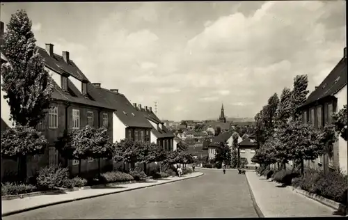 Ak Lutherstadt Eisleben in Sachsen Anhalt, Blick in die Fritz Wenck Straße