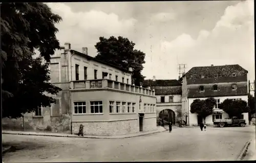 Ak Alsleben an der Saale, Hotel zum Neuen Sonne mit Saaletor