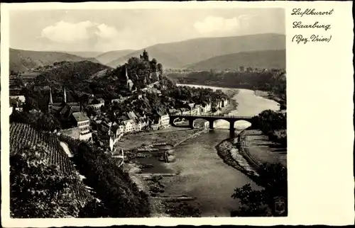 Ak Saarburg an der Saar Bezirk Trier, Ort mit Umgebung, Brücke