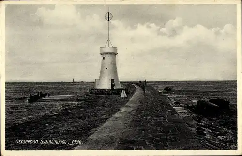 Ak Świnoujście Swinemünde Pommern, Mole